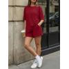 image:imageTrendy Queen 2 Piece Summer Set Oversized Top amp Loose Fit Shorts with PocketsRed