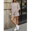 image:imageTrendy Queen 2 Piece Summer Set Oversized Top amp Loose Fit Shorts with PocketsSmoke