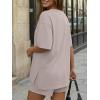 image:imageTrendy Queen 2 Piece Summer Set Oversized Top amp Loose Fit Shorts with PocketsSmoke