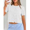 image:imageTrendy Queen Cropped Short Sleeve Cardigan Sweaters for Women Summer Lightweight Spring Outfits Y2k Fashion Clothes 2026Grey