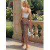 image:imageTrendy Queen Floral Long Skirts for Women Trendy Mesh Y2k Skirt Bodycon Dress Vacation Outfits Summer Clothes 2026Brown Floral