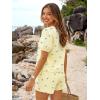 image:imageTrendy Queen Short Sets Women 2 Piece Summer Vacation Beach Outfits Going Out Matching Clothes Cute Striped Tie Front TopsYellow