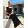image:imageTrendy Queen Skirt Sets Women 2 Piece Going Out Dressy Outfits 2026 Summer Sexy Maxi Bodycon Dress Off The Shoulder Crop TopsBlack