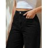 image:imageTrendy Queen Womens High Waisted Barrel Jeans  Vintage Wide Leg amp Ankle Length Denim Pants for Casual ComfortBlack