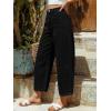 image:imageTrendy Queen Womens High Waisted Barrel Jeans  Vintage Wide Leg amp Ankle Length Denim Pants for Casual ComfortBlack