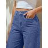 image:imageTrendy Queen Womens High Waisted Barrel Jeans  Vintage Wide Leg amp Ankle Length Denim Pants for Casual ComfortBlue