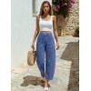 image:imageTrendy Queen Womens High Waisted Barrel Jeans  Vintage Wide Leg amp Ankle Length Denim Pants for Casual ComfortBlue
