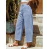image:imageTrendy Queen Womens High Waisted Barrel Jeans  Vintage Wide Leg amp Ankle Length Denim Pants for Casual ComfortIcelandblue