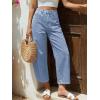 image:imageTrendy Queen Womens High Waisted Barrel Jeans  Vintage Wide Leg amp Ankle Length Denim Pants for Casual ComfortIcelandblue