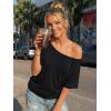 image:imageTrendy Queen Womens Off The Shoulder Tops Oversized Tshirts Casual Short Sleeve Basic Tees Cute Summer Fashion Clothes 2026Black