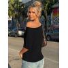 image:imageTrendy Queen Womens Off The Shoulder Tops Oversized Tshirts Casual Short Sleeve Basic Tees Cute Summer Fashion Clothes 2026Black