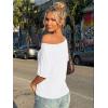 image:imageTrendy Queen Womens Off The Shoulder Tops Oversized Tshirts Casual Short Sleeve Basic Tees Cute Summer Fashion Clothes 2026White