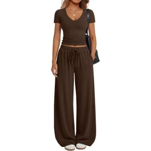 image:imageTrendy Queen 2 Piece Lounge Sets for Women Summer Outfits 2026 Fashion Two Piece Loungewear Spring Outfits ClothesCocoa