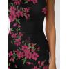 image:imageTrendy Queen Bodycon Maxi Dress Womens Sleeveless Floral Print Fitted Party Club Ruched Dresses with Side SlitBlack