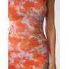 image:imageTrendy Queen Bodycon Maxi Dress Womens Sleeveless Floral Print Fitted Party Club Ruched Dresses with Side SlitOrange