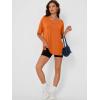 image:imageTrendy Queen Plus Size Oversized VNeck Tshirt Breathable Elastic Fabric Tunic for Workout Gym Casual Homing WearOrange