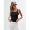 image:imageTrendy Queen Spaghetti Strap Crop Tank Tops for Women Cute Summer Camisoles for Teens Fitted Basic Layering Cami UndershirtsBlack