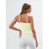 image:imageTrendy Queen Spaghetti Strap Crop Tank Tops for Women Cute Summer Camisoles for Teens Fitted Basic Layering Cami UndershirtsButteryellow