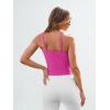 image:imageTrendy Queen Spaghetti Strap Crop Tank Tops for Women Cute Summer Camisoles for Teens Fitted Basic Layering Cami UndershirtsHotpink