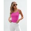 image:imageTrendy Queen Spaghetti Strap Crop Tank Tops for Women Cute Summer Camisoles for Teens Fitted Basic Layering Cami UndershirtsHotpink