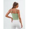 image:imageTrendy Queen Spaghetti Strap Crop Tank Tops for Women Cute Summer Camisoles for Teens Fitted Basic Layering Cami UndershirtsLightgreen