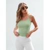 image:imageTrendy Queen Spaghetti Strap Crop Tank Tops for Women Cute Summer Camisoles for Teens Fitted Basic Layering Cami UndershirtsLightgreen