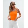 image:imageTrendy Queen Spaghetti Strap Crop Tank Tops for Women Cute Summer Camisoles for Teens Fitted Basic Layering Cami UndershirtsOrange