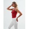 image:imageTrendy Queen Spaghetti Strap Crop Tank Tops for Women Cute Summer Camisoles for Teens Fitted Basic Layering Cami UndershirtsRed