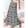 image:imageTrendy Queen Vacation Outfits Long Skirts for Women Boho Maxi Skirt Elastic High Waist Dress with Pockets FashionBlackflowersonawhiteb