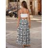 image:imageTrendy Queen Vacation Outfits Long Skirts for Women Boho Maxi Skirt Elastic High Waist Dress with Pockets FashionBlackflowersonawhiteb