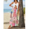 image:imageTrendy Queen Vacation Outfits Long Skirts for Women Boho Maxi Skirt Elastic High Waist Dress with Pockets FashionColorblockplaidprint
