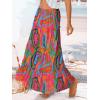 image:imageTrendy Queen Vacation Outfits Long Skirts for Women Boho Maxi Skirt Elastic High Waist Dress with Pockets FashionMulticolor