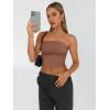 image:imageTrendy Queen Womens 3 Pack Tube Tops Crop Going Out Strapless Basic Backless Bandeau Bra Summer OutfitsBlack white coffee