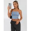 image:imageTrendy Queen Womens 3 Pack Tube Tops Crop Going Out Strapless Basic Backless Bandeau Bra Summer OutfitsBlack white light Blue