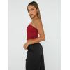 image:imageTrendy Queen Womens 3 Pack Tube Tops Crop Going Out Strapless Basic Backless Bandeau Bra Summer OutfitsBlack white red