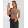 image:imageTrendy Queen Womens 3 Pack Tube Tops Crop Going Out Strapless Basic Backless Bandeau Bra Summer OutfitsWhite black coffee Grey