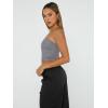 image:imageTrendy Queen Womens 3 Pack Tube Tops Crop Going Out Strapless Basic Backless Bandeau Bra Summer OutfitsWhite black grey