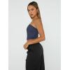 image:imageTrendy Queen Womens 3 Pack Tube Tops Crop Going Out Strapless Basic Backless Bandeau Bra Summer OutfitsWhite black navy