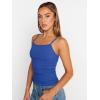 image:imageTrendy Queen Womens Adjustable Camisole Sleeveless Square Neck Spaghetti Strap Tank Tops Basic ShirtBorland