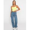 image:imageTrendy Queen Womens Adjustable Camisole Sleeveless Square Neck Spaghetti Strap Tank Tops Basic ShirtButter Yellow