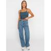 image:imageTrendy Queen Womens Adjustable Camisole Sleeveless Square Neck Spaghetti Strap Tank Tops Basic ShirtDusty Navy