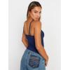 image:imageTrendy Queen Womens Adjustable Camisole Sleeveless Square Neck Spaghetti Strap Tank Tops Basic ShirtNavy