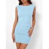 image:imageTrendy Queen Womens Boat Neck Going Out Mini Dress Summer Party Club Bodycon Dresses 2026Light Blue