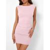 image:imageTrendy Queen Womens Boat Neck Going Out Mini Dress Summer Party Club Bodycon Dresses 2026Pink