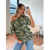 image:imageTrendy Queen Womens Off The Shoulder Tops Oversized TShirts Short Sleeve Tees Summer 2026 Casual Spring ClothesMapleleafgreen