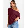image:imageTrendy Queen Womens Off The Shoulder Tops Oversized TShirts Short Sleeve Tees Summer 2026 Casual Spring ClothesWinered