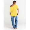 image:imageTrendy Queen Womens Off The Shoulder Tops Oversized TShirts Short Sleeve Tees Summer 2026 Casual Spring ClothesYellow