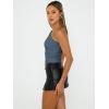 image:imageTrendy Queen Womens One Shoulder Tops  Asymmetrical Sleeveless Crop Tops Sexy Going Out amp Workout Shirts for WomenBlue