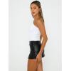 image:imageTrendy Queen Womens One Shoulder Tops  Asymmetrical Sleeveless Crop Tops Sexy Going Out amp Workout Shirts for WomenWhite