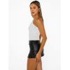 image:imageTrendy Queen Womens One Shoulder Tops  Asymmetrical Sleeveless Crop Tops Sexy Going Out amp Workout Shirts for WomenWhitedots